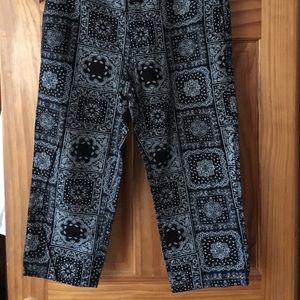Japanese Cropped Pants Men’s M Paisley Print NEW